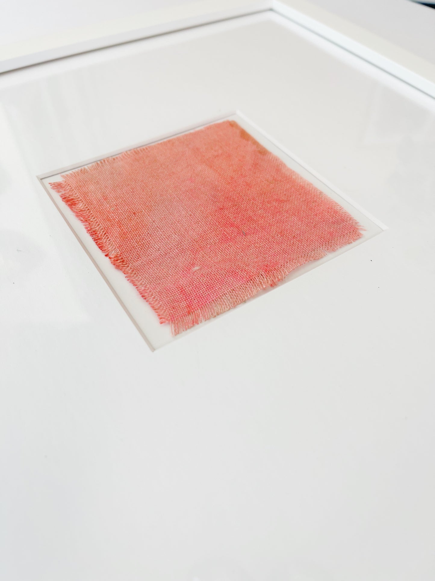 Framed Linen Scrap Painting