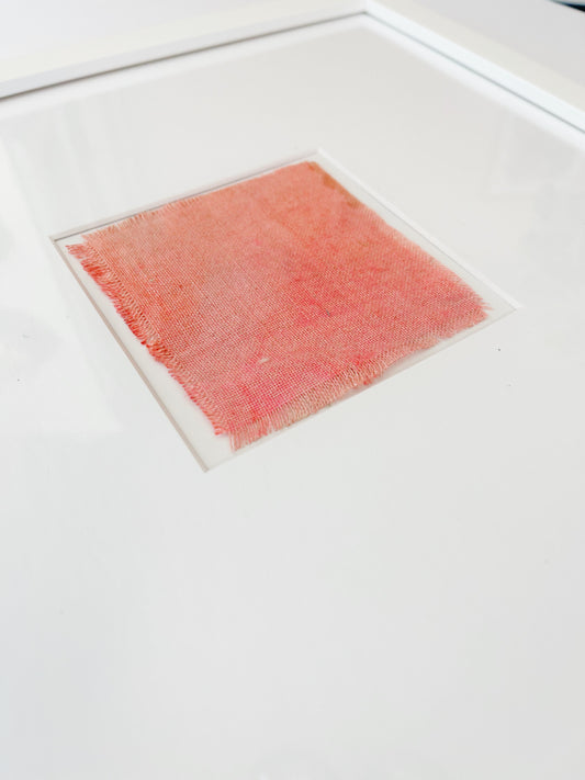 Framed Linen Scrap Painting