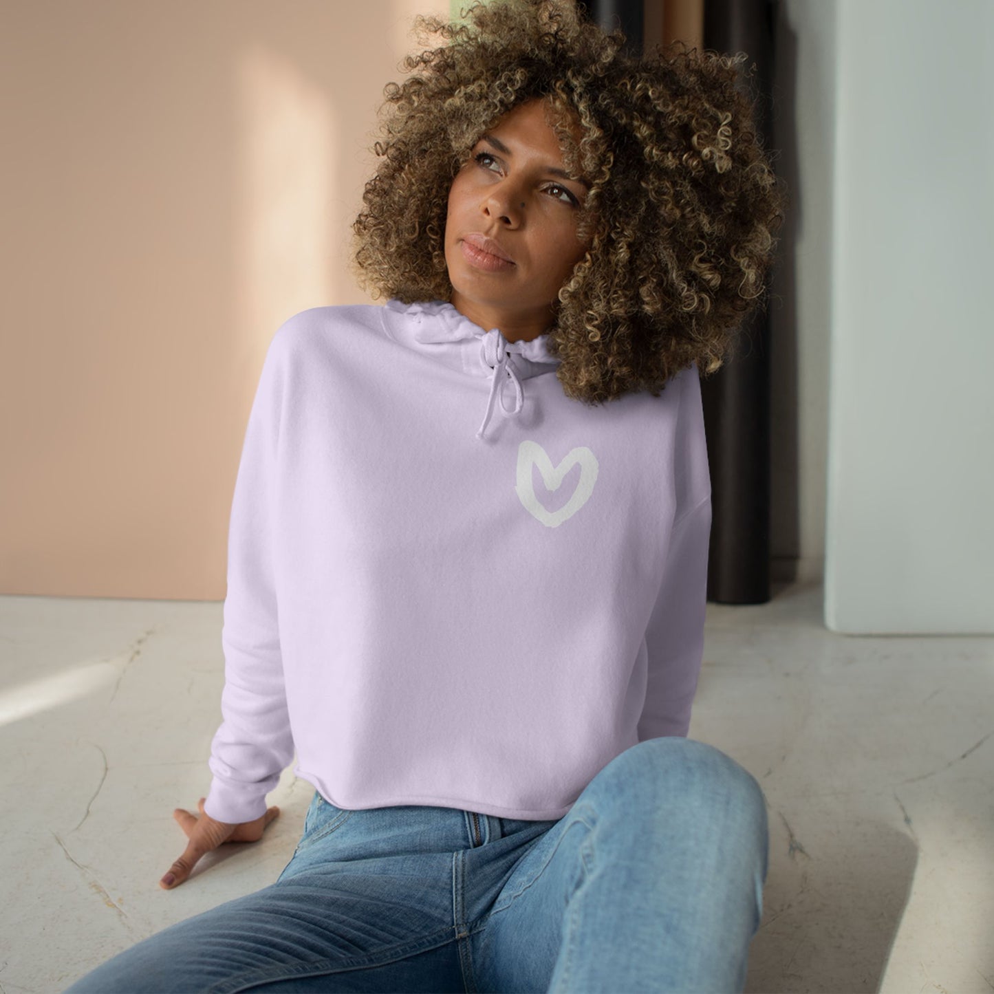 Carrie Song Art Signature Heart Crop Hoodie