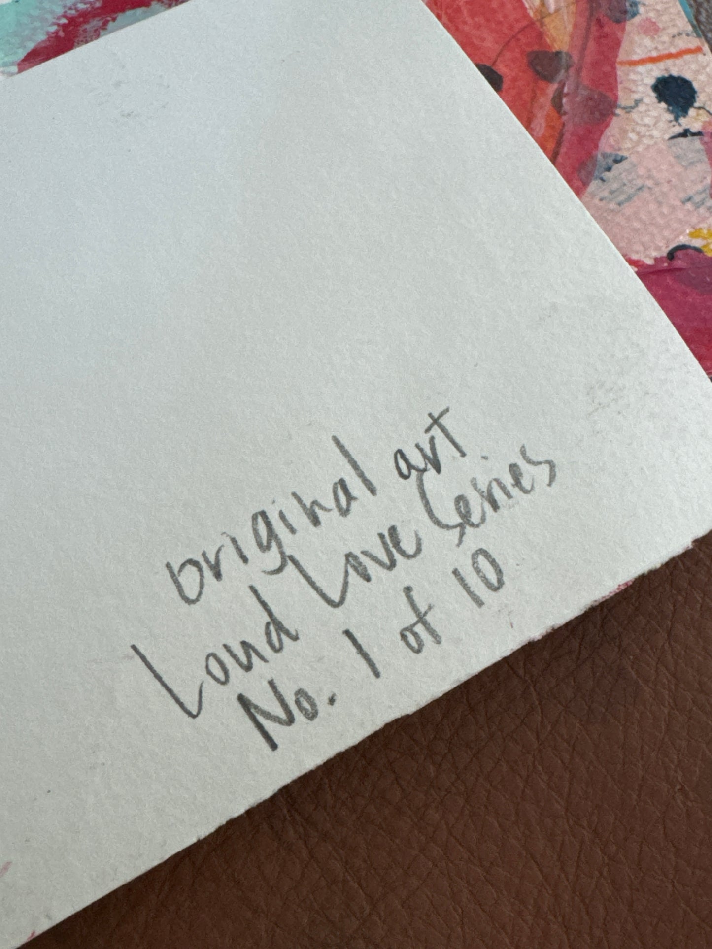 Acrylic Block Heart Painting: Loud Love (No. 1 of 10)