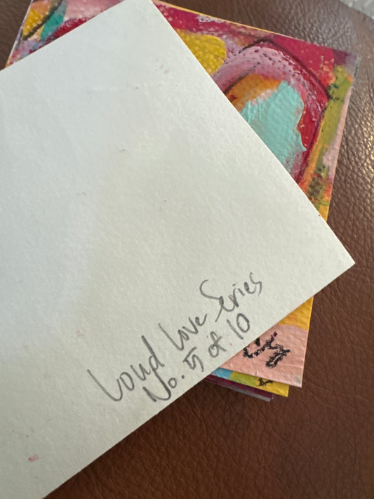 Acrylic Block Heart Painting: Loud Love (No. 5 of 10)