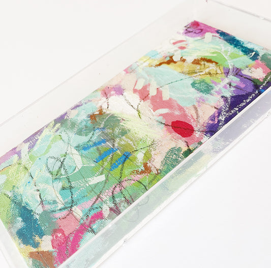 Fun Fete Abstract Painting Acrylic Box Framed