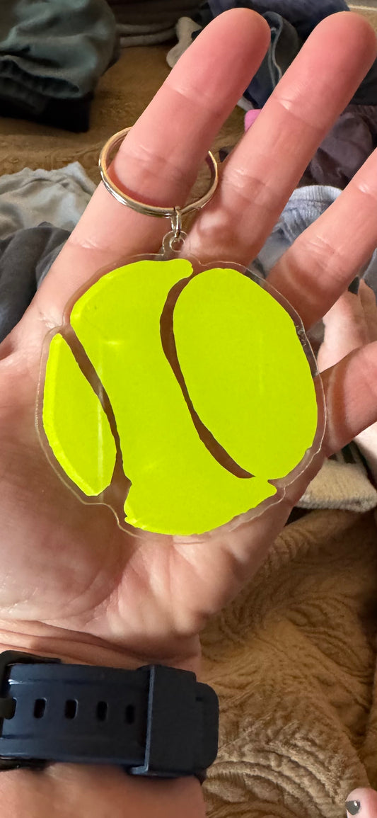 Carrie Song Signature Tennis Ball Keychain