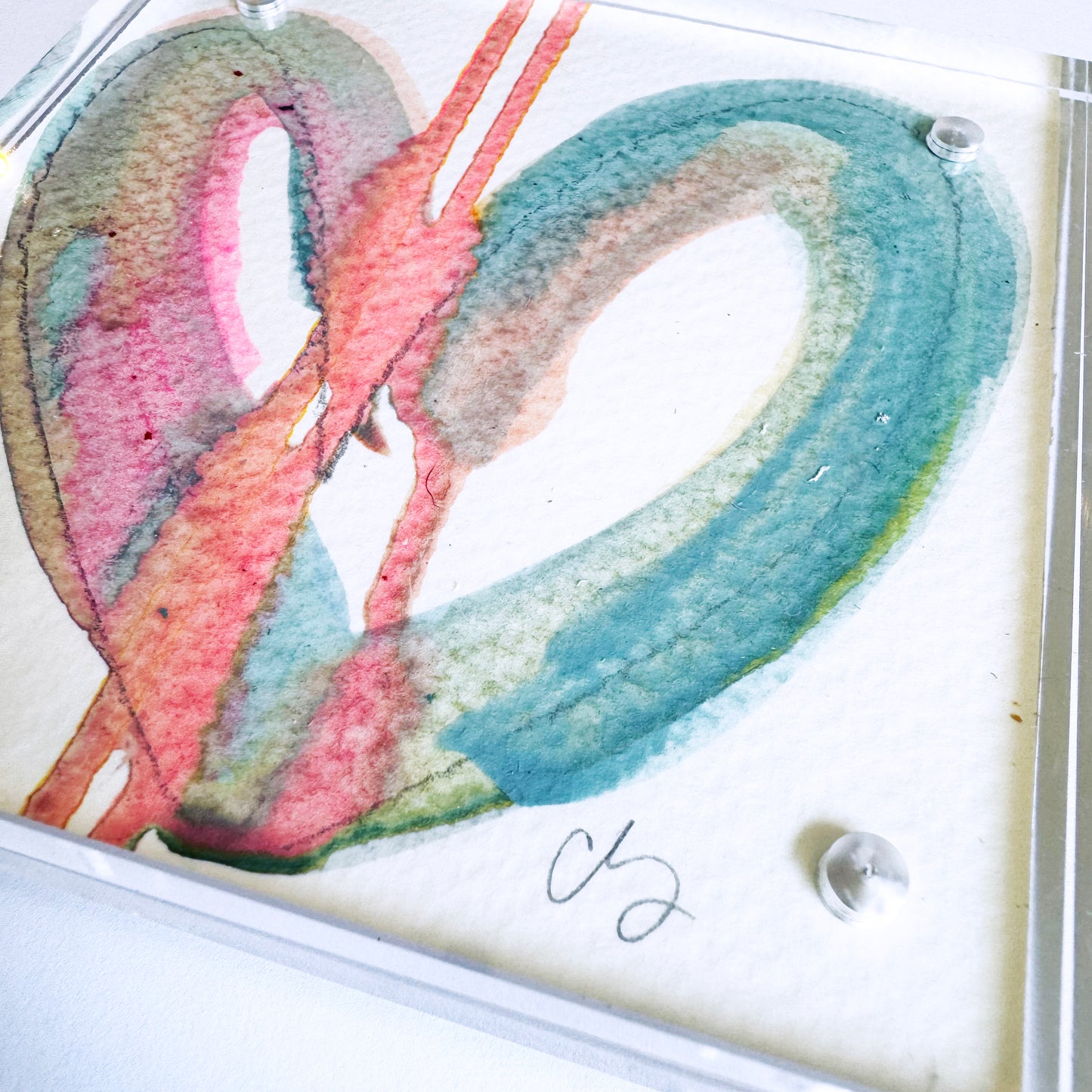 Rush Hour - Acrylic Heart Block Painting