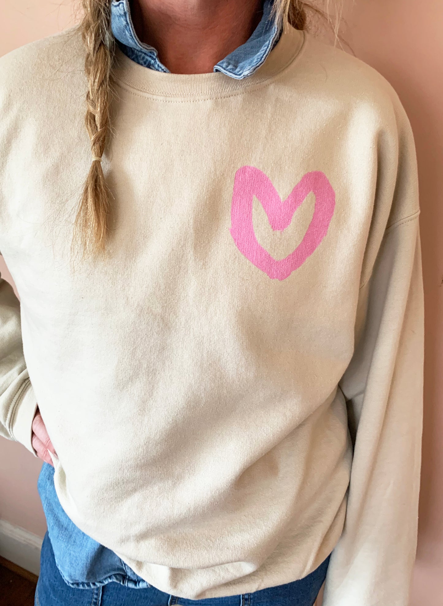 Carrie Song Art Signature Heart Unisex Crewneck Sweatshirt