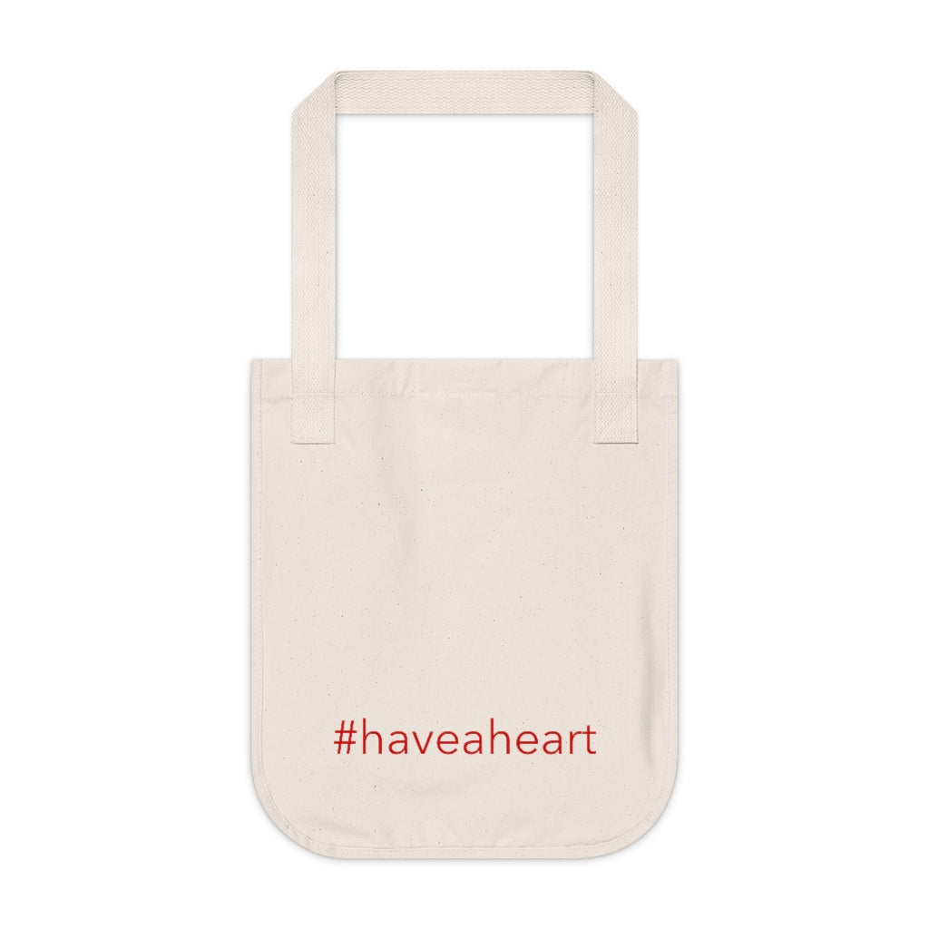 Have A Heart Organic Canvas Tote Bag