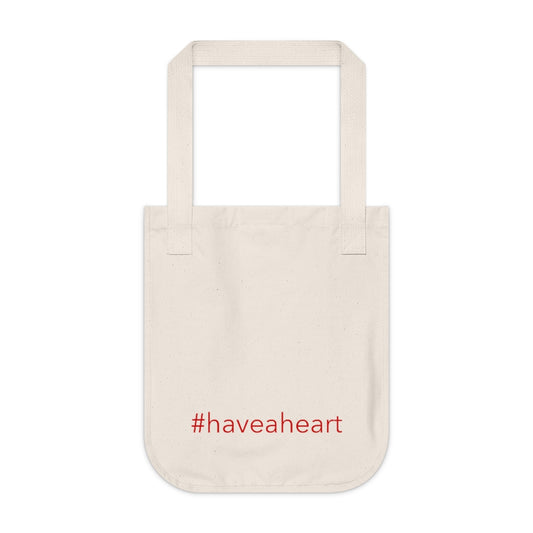 Have A Heart Organic Canvas Tote Bag