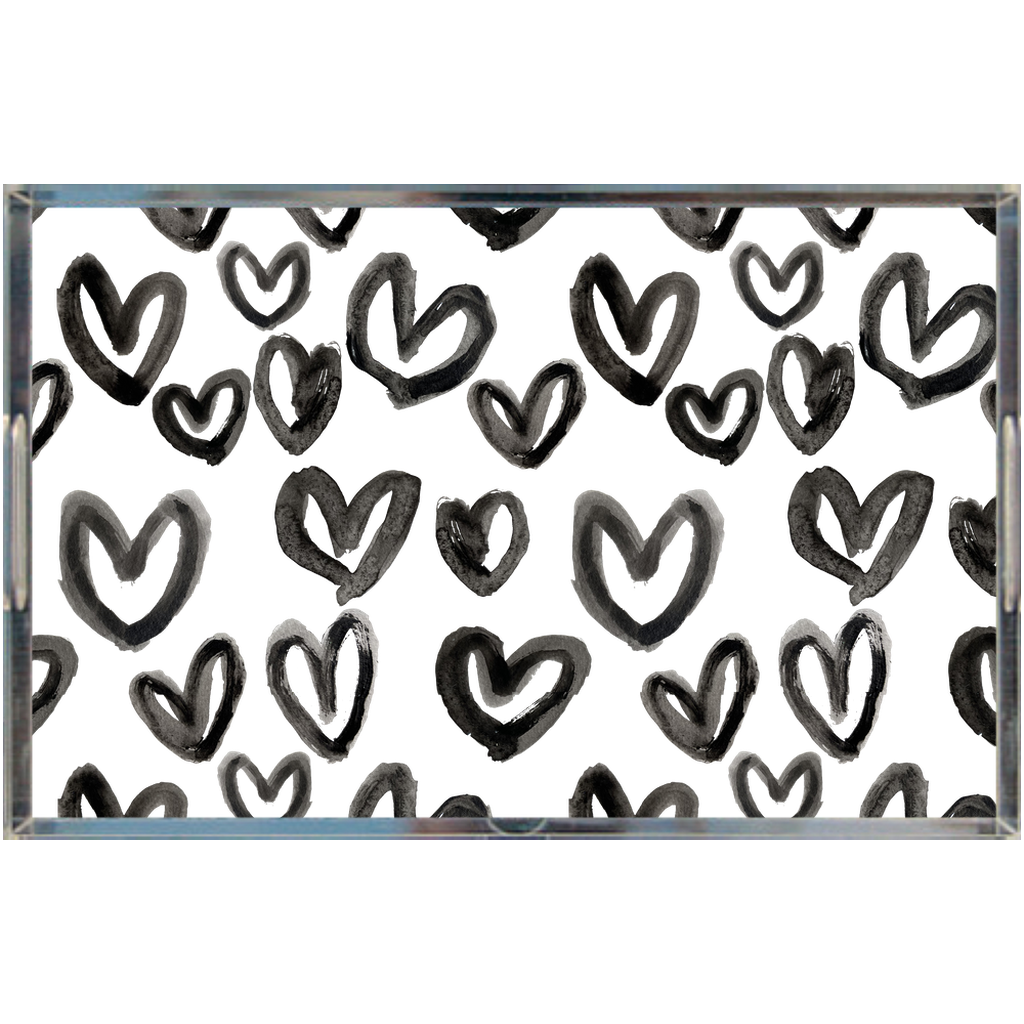 Heart Pattern Acrylic Tray