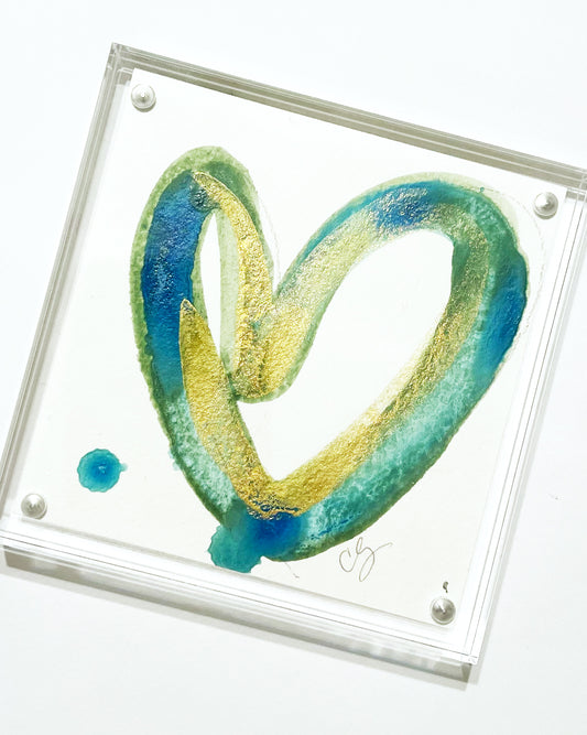 Acrylic Block Cold Cold Heart Painting