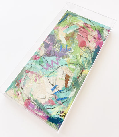 Fun Fete Abstract Painting Acrylic Box Framed