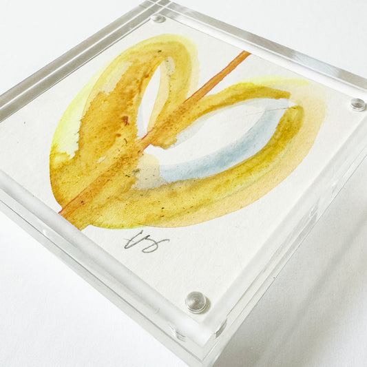 Acrylic Block Drippy Heart Painting