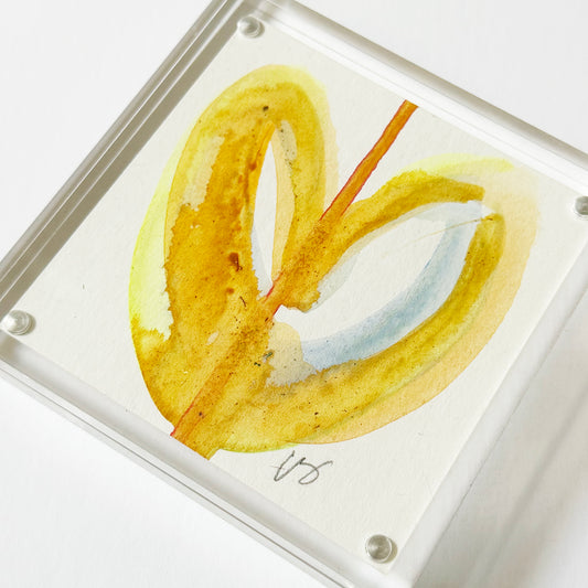Acrylic Block Drippy Heart Painting