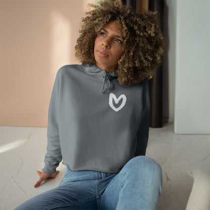 Carrie Song Art Signature Heart Crop Hoodie