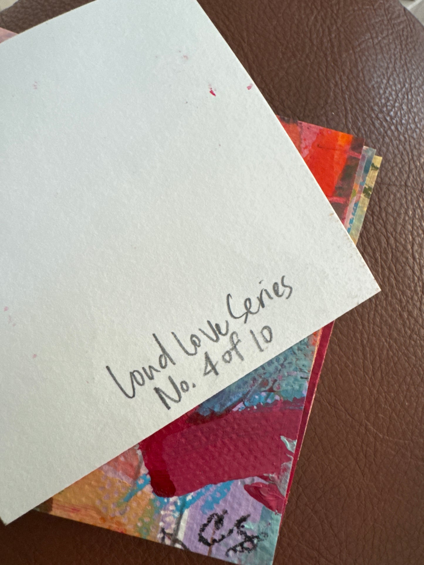 Acrylic Block Heart Painting: Loud Love (No. 4 of 10)