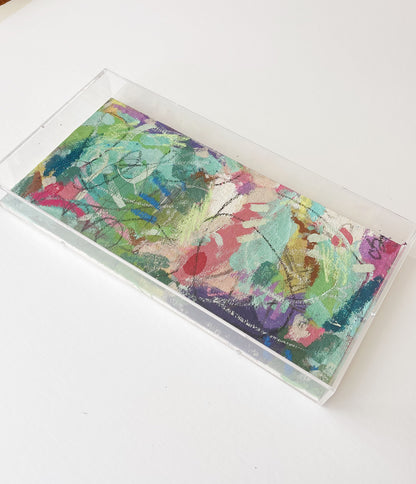 Fun Fete Abstract Painting Acrylic Box Framed
