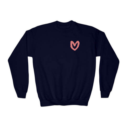 Carrie Song Art Signature Heart Youth Sweatshirt