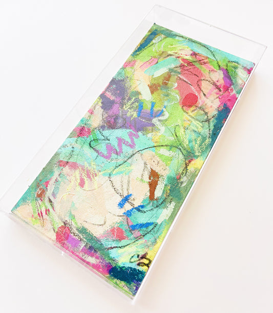 Fun Fete Abstract Painting Acrylic Box Framed