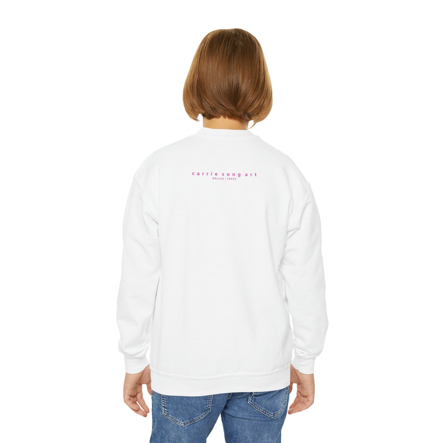Carrie Song Art Signature Heart Youth Sweatshirt