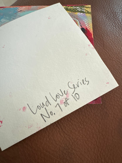 Acrylic Block Heart Painting: Loud Love (No. 7 of 10)