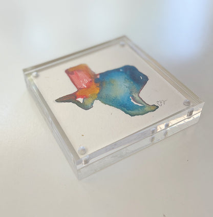 Acrylic Block Texas Painting