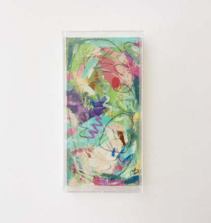 Fun Fete Abstract Painting Acrylic Box Framed