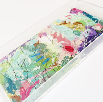 Fun Fete Abstract Painting Acrylic Box Framed