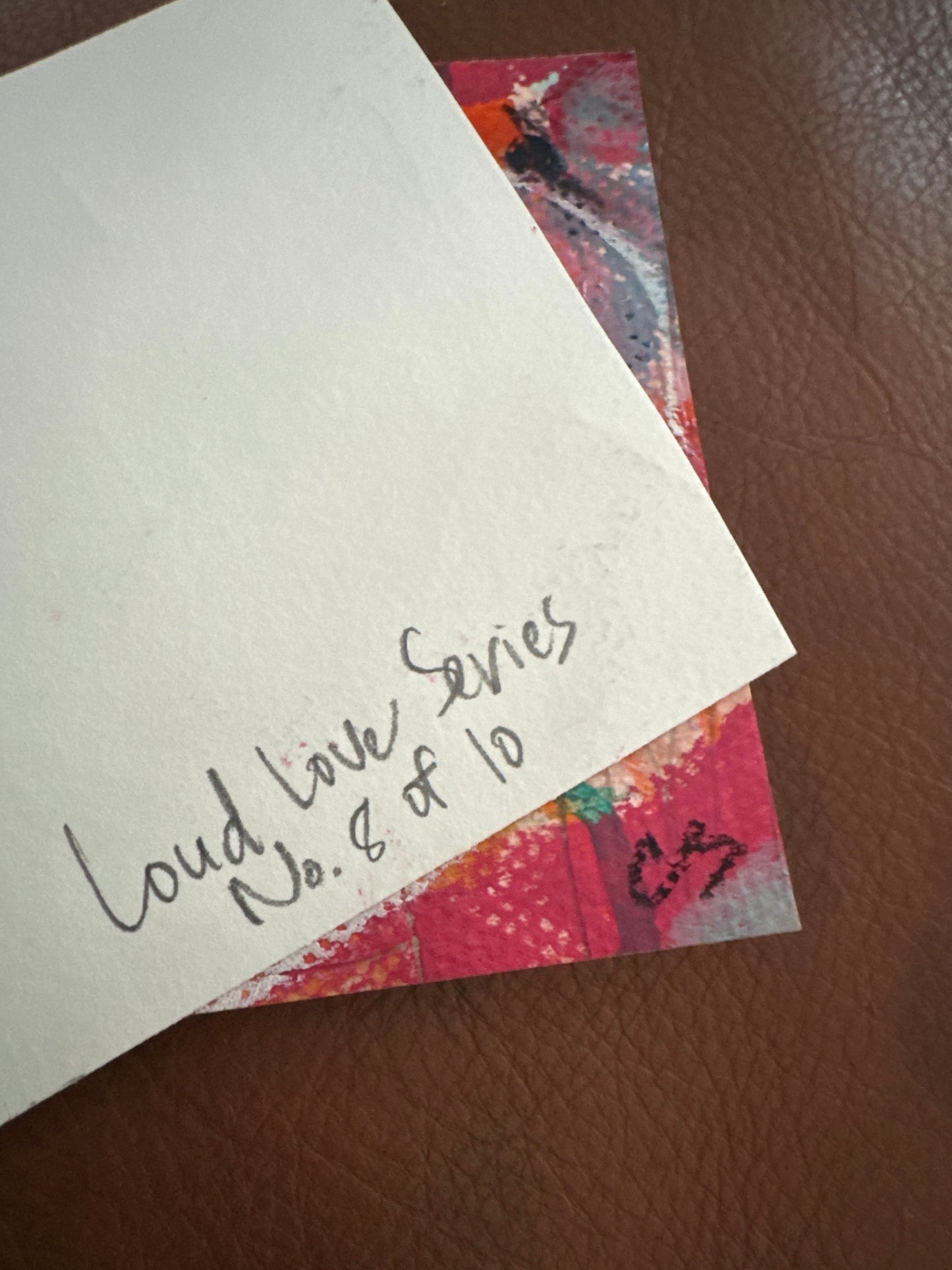 Acrylic Block Heart Painting: Loud Love (No. 8 of 10)
