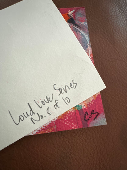 Acrylic Block Heart Painting: Loud Love (No. 8 of 10)