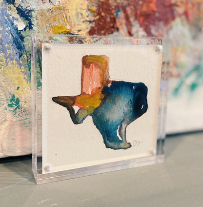 Acrylic Block Texas Painting