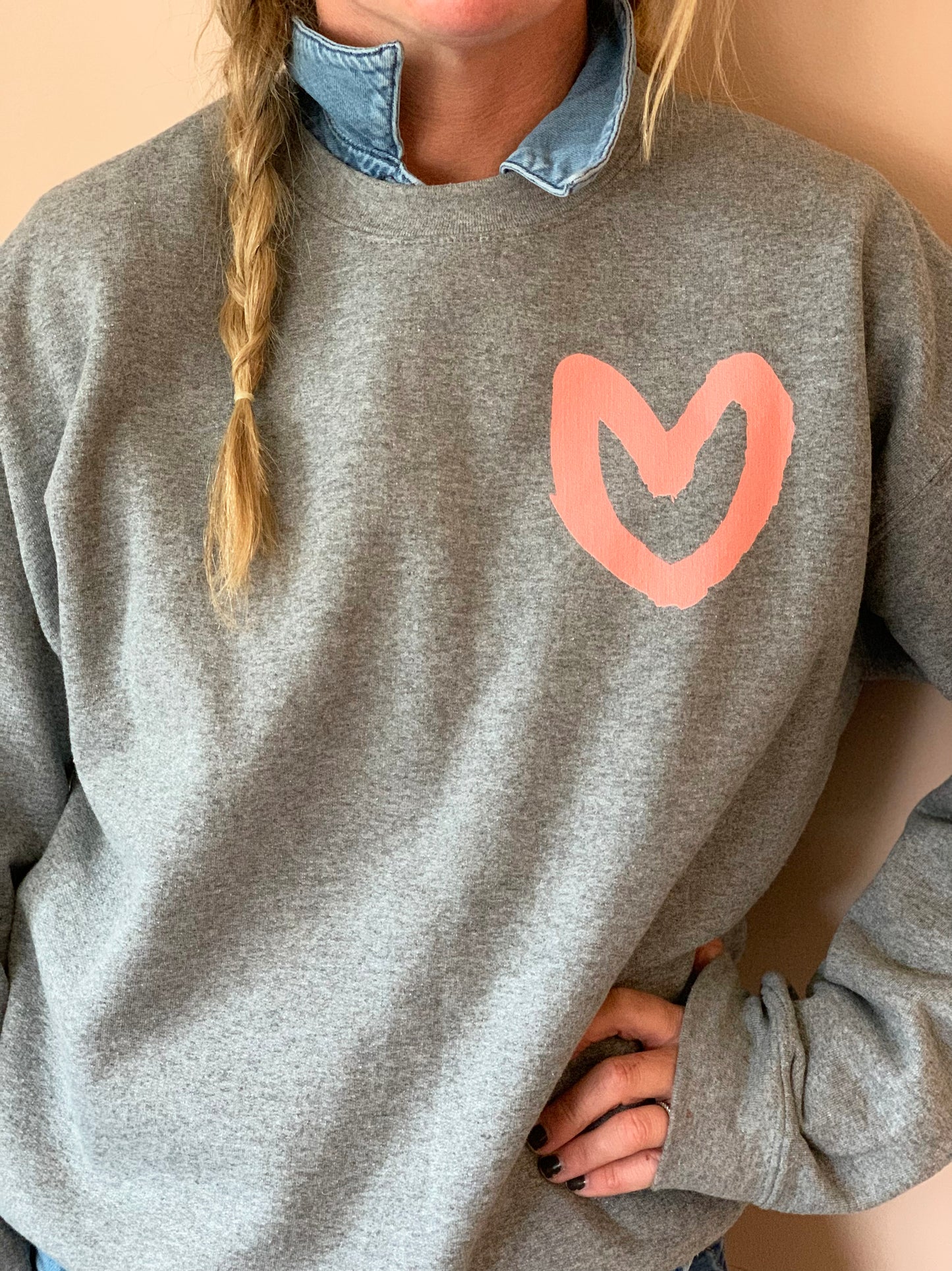Carrie Song Art Signature Heart Unisex Crewneck Sweatshirt