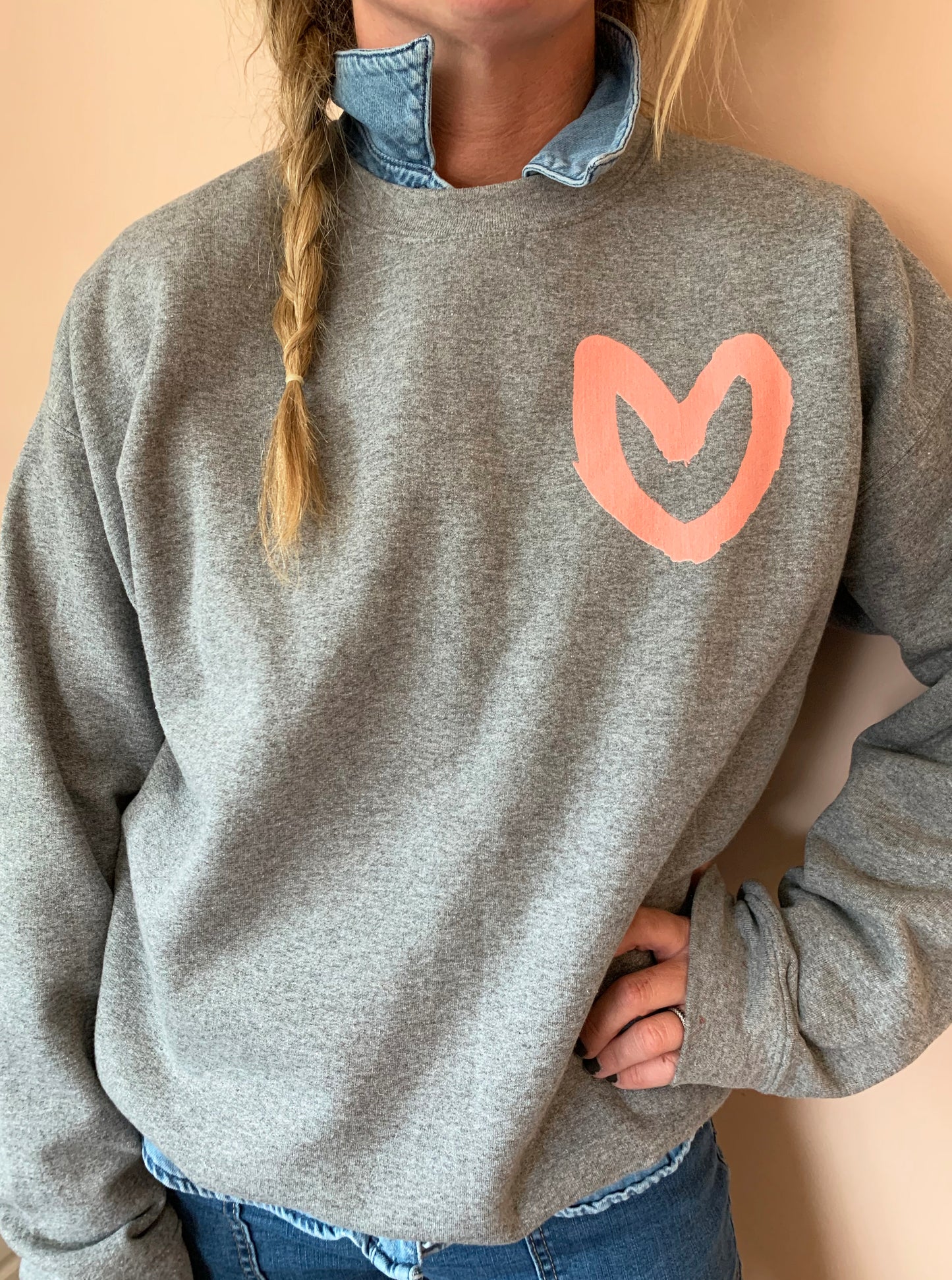 Carrie Song Art Signature Heart Unisex Crewneck Sweatshirt