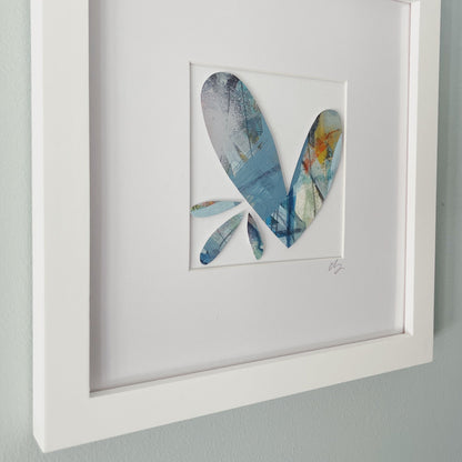 Framed Collage Heart Painting