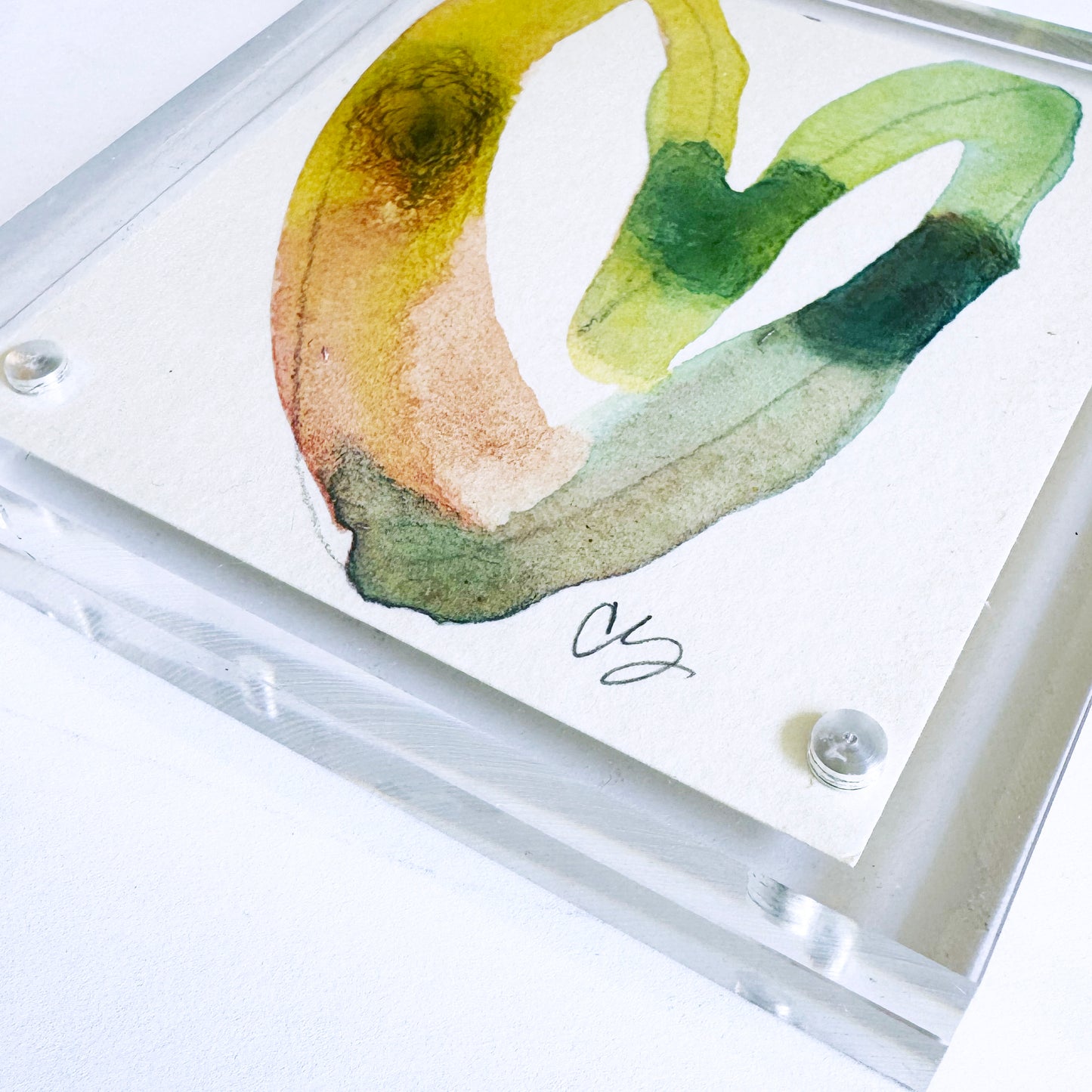 Open Air - Acrylic Heart Block Painting