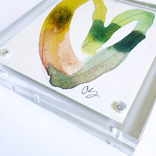 Open Air - Acrylic Heart Block Painting