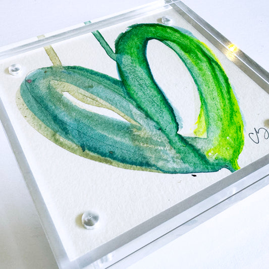 Afterglow - Acrylic Heart Block Painting