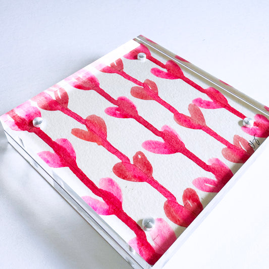 Static Energy - Acrylic Heart Block Painting