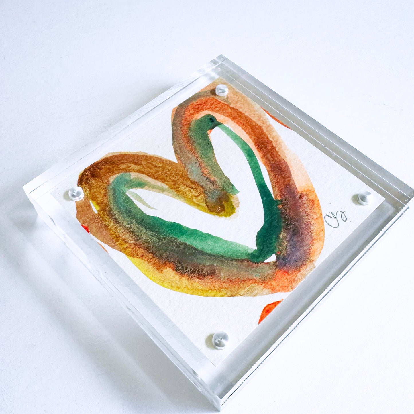 Daydream - Acrylic Heart Block Painting
