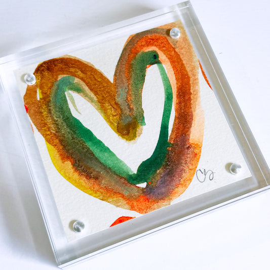 Daydream - Acrylic Heart Block Painting