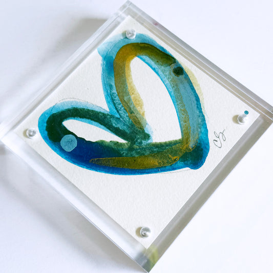 Nocturnal - Acrylic Heart Block Painting
