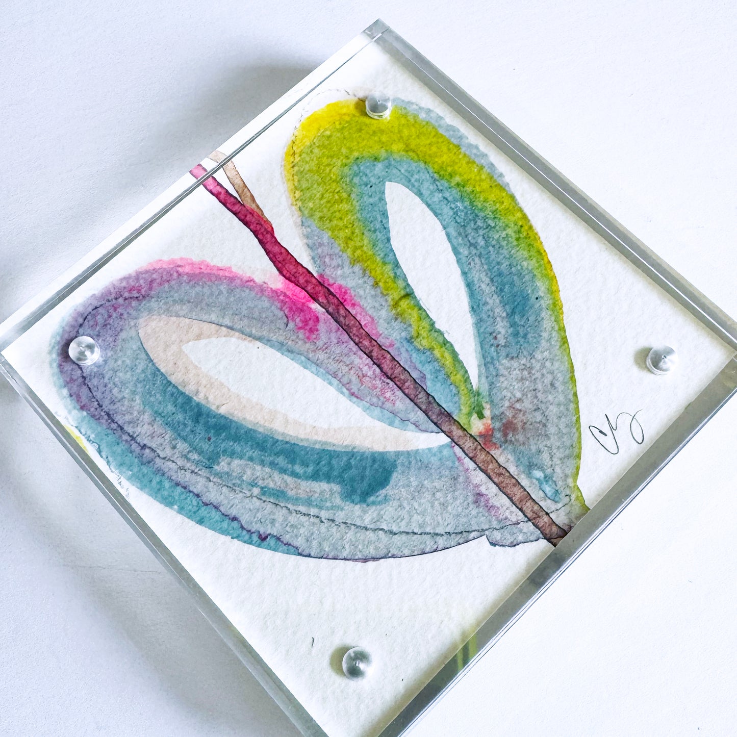 Fast Heart - Acrylic Heart Block Painting