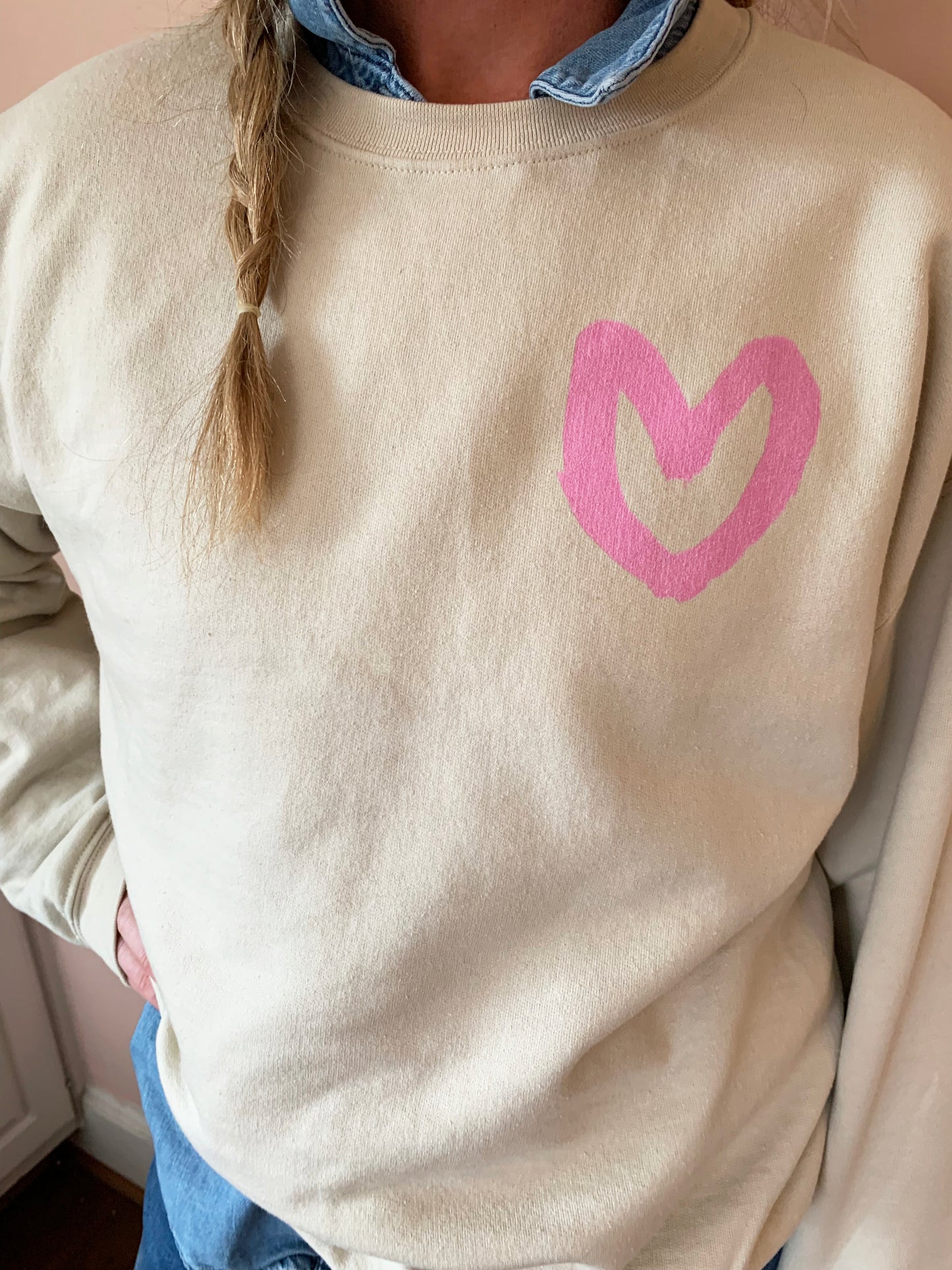 Carrie Song Art Signature Heart Unisex Crewneck Sweatshirt