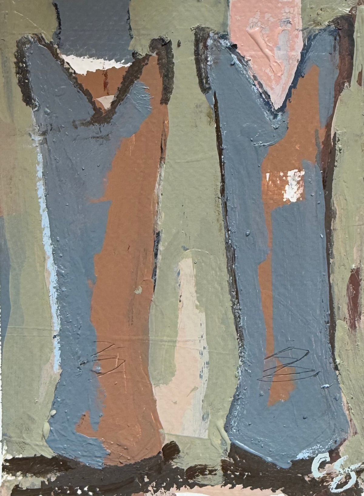 Cowboy Boot Study No. 01, original 4x6 artwork by Carrie Song
