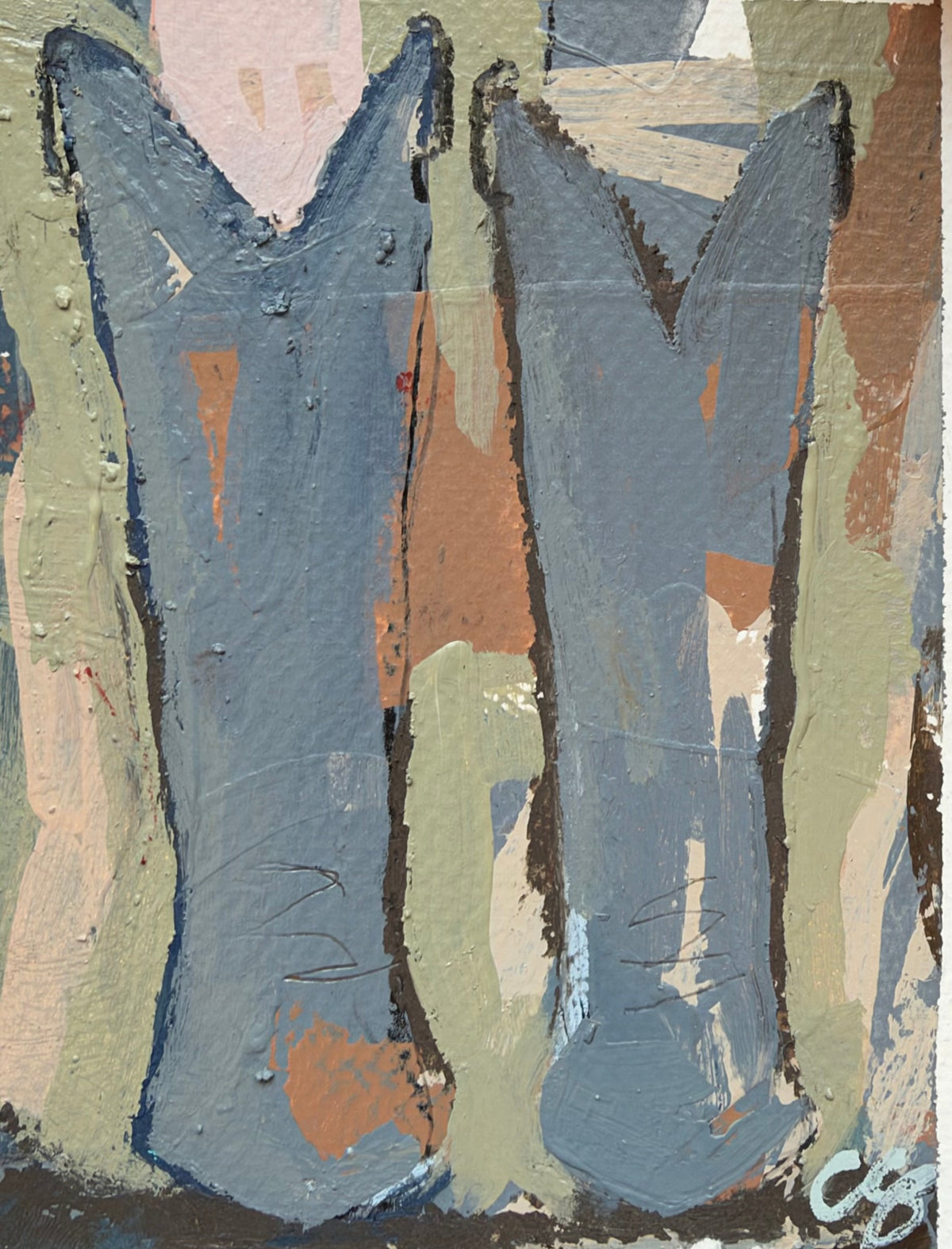 Cowboy Boot Study No. 04, original 4x6 artwork by Carrie Song