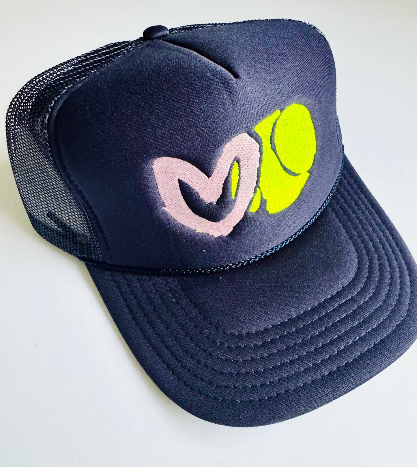 Carrie Song X TMS Tennis Love Trucker Hat - Navy Blue