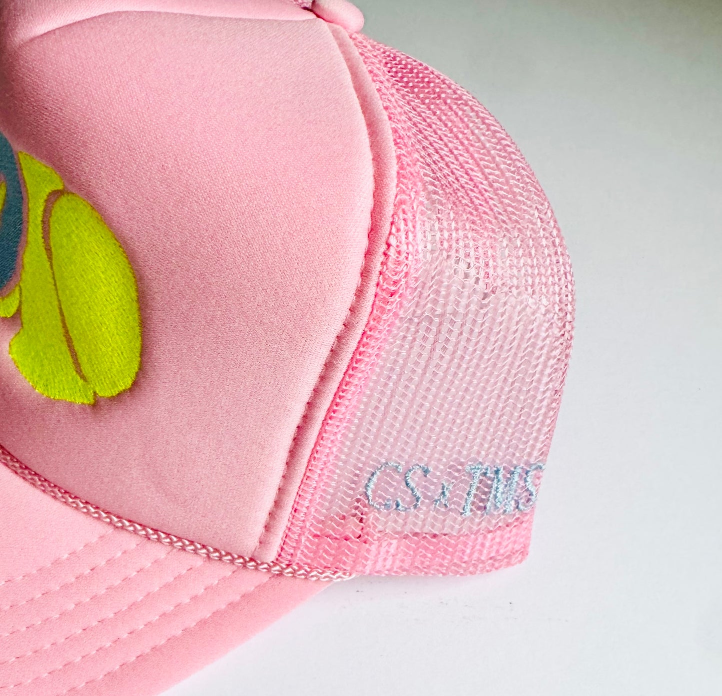 Carrie Song X TMS Tennis Love Trucker Hat - Pink