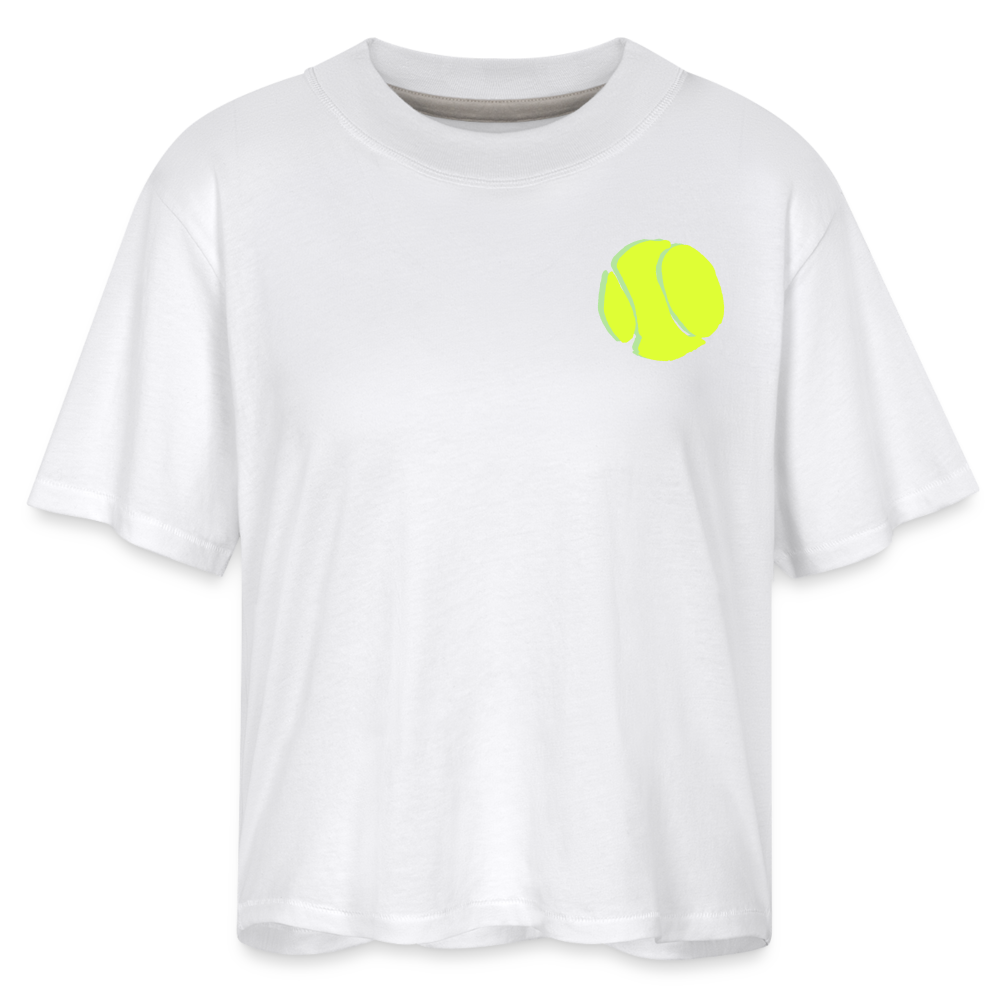 Tennis Ball Boxy Tee - white