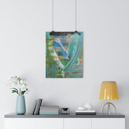 Abstract Heart Print