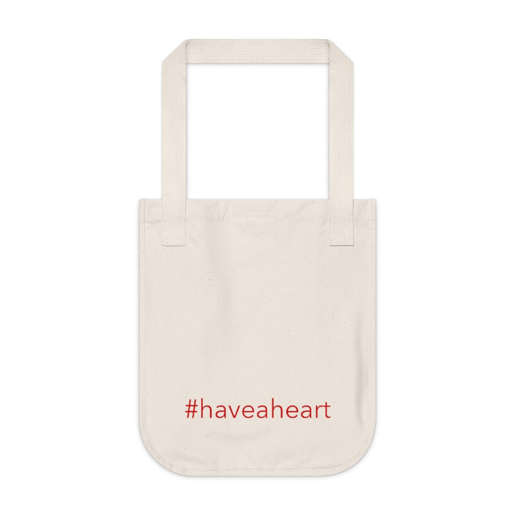 Have A Heart Organic Canvas Tote Bag