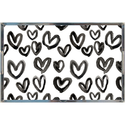 Heart Pattern Acrylic Tray