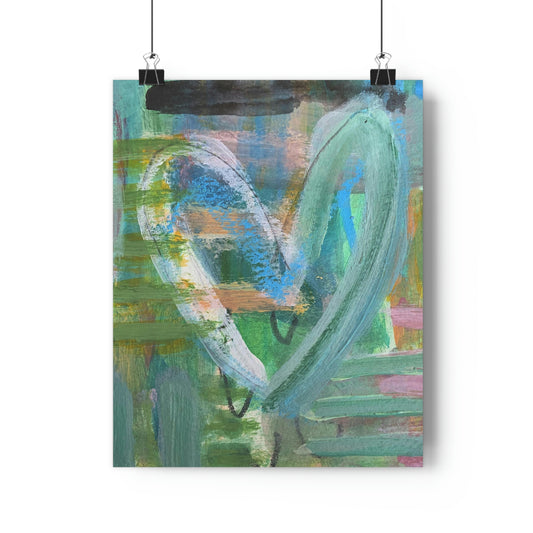 Abstract Heart Print